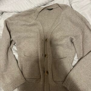 Women's Beige Cardigan Sweater